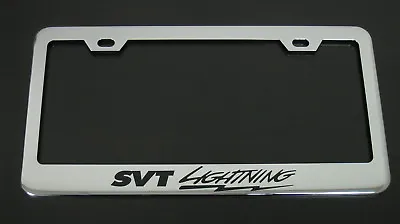 SVT LIGHTNING F150 Stainless Steel License Plate Frame Rust Free W/ Caps • $14.56