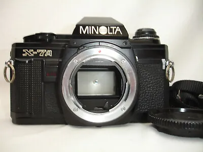 MINOLTA X-7a 35mm SLR Film Camera Body Only   X-370 Black Sn9258640 • $44.90