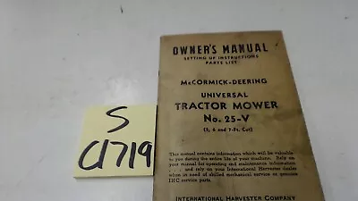 McCormick-Deering No.25-V Universal Tractor Mower 5 6 & 7ft Cut (11-22-43-6B) • $14.95