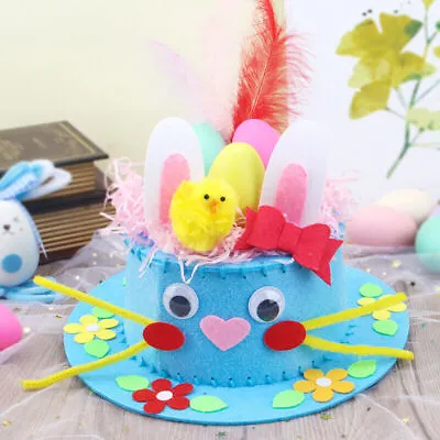 Easter Bonnet Kit Easter Make Your Own Bonnet Hat Craft Set With Chicks Egg Nest • £9.49