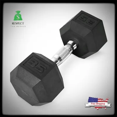 CAP Barbell Rubber-Coated Hex Dumbbells (Single) Fitness Weight Lifting Curl • $169.82