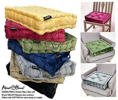 £14.50 • Buy Velvet Booster Box Cushion Filled With Cotton
