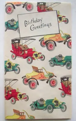 Antique Cars UNUSED Vintage Birthday Greeting Card *FF15 • $6.99