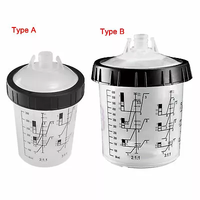 4Pc Paint Mixing Cup PPS Type H/O Quick Hard Inner Cup Lid Adapter W/Measurement • $10.73