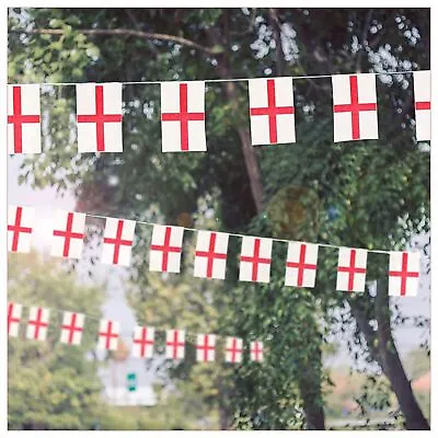 £3.83 • Buy England Flag Bunting 10M / 25 Flag Rectangle Banner St George Football World Cup