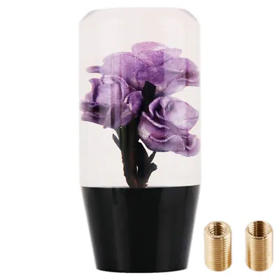 VIP 10CM Purple Real Flowers Gear Shift Knob Shifter Head For Universal Car • $19