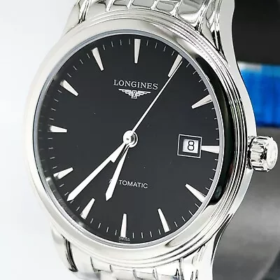 LONGINES Flagship Automatic Black Dial 40mm Mens Watch L49844526 • £1389.79