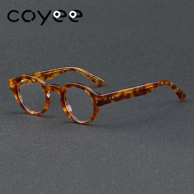 Ancient Acetate Round Eyeglass Frames Women Men Glasses Vintage Eyewear Leopard • $23.99