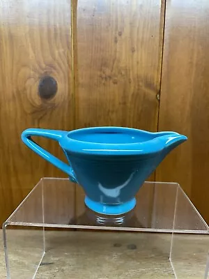 Vintage Homer Laughlin Harlequin Turquoise Blue Creamer Art Deco Fiesta • $12