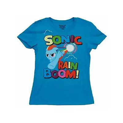 Junior's Hasbro My Little Pony Friendship Magic Rainbow Dash Sonic Boom T-shirt • $20.50