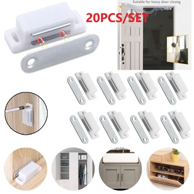 £4.79 • Buy 20x Magnetic Door Catch Heavy Duty 50mm Strong Magnet Cupboard Latch Lock