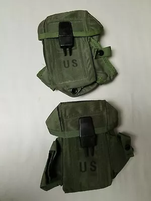 Us Gi Vietnam Era O.d. Nylon Ammo Pouches Set Of 2 Pieces. • $19.95