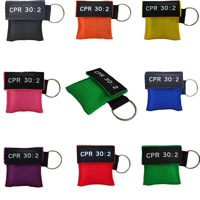 5pcs CPR Mask With Keychain Face Shield AED Keyring CPR Face Sheild • £4.51