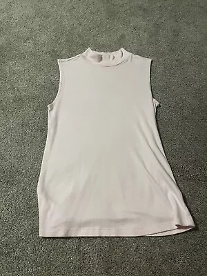 Pale Pink Sleeveless Mock Turtleneck Croft And Barrow Ladies Shell Small • $4