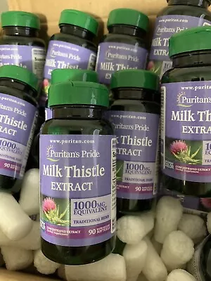 PURITANS PRIDE Milk Thistle 4:1 Extract 1000mg (90 RAPID RELEASE GELS) Exp:10/26 • $12.88