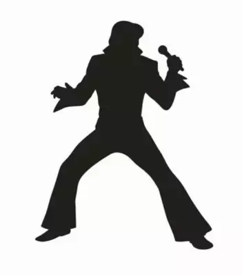 New  Elvis Presley  Silhouette Vinyl Decal For Cars Crafts Walls Cups Bottles • $2