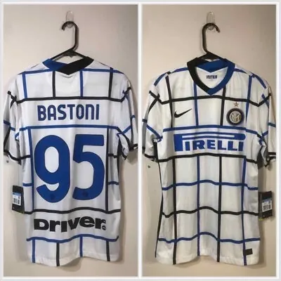 Bastoni #95 Inter Milan 2020/21 Away Medium Football Shirt Jersey Nike BNWT • £75