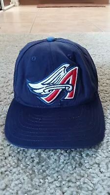 Vintage Anaheim Angels Snapback Hat Los Angeles 90s Blue LA Cap FREE SHIPPING  • $22.49