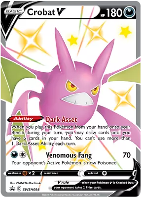 $2.25 • Buy Crobat V Swsh098 Black Star Promo Pokemon (shiny, Nm)
