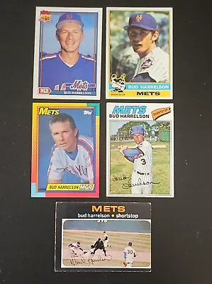 BUD HARRELSON Card Lot (5) 1971 1976 1977 1990 1991 Topps    New York Mets • $3.99