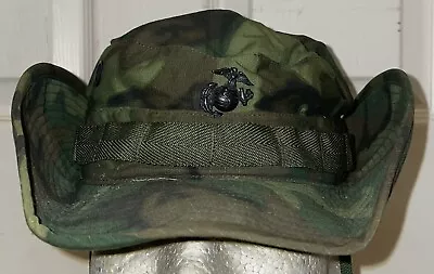 Vietnam War Camouflage ERDL USMC Boonie Hat With Marine EGA Insignia On Front • $39.99