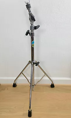 LUDWIG 1406 Straight CYMBAL STAND Tube Leg Hradware Blue Olive Badge 70s 80s Vtg • $75