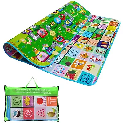 200x180cm 2 Side Play Mat Kids Crawling Educational Game Soft Foam Picnic Carpet • £9.29