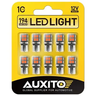 AUXITO 10x T10 Red SMD LED Interior Light Bulbs 194 168 175 W5W 2825 ERROR FREE • $14.99