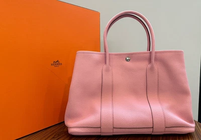 $3099 • Buy HERMÈS Garden Party 36 Pink Leather Tote Bag