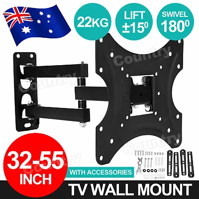 $18.95 • Buy Full Motion TV Wall Mount Bracket Swivel Tilt 32 37 40 42 50 52 55 Inch LED LCD