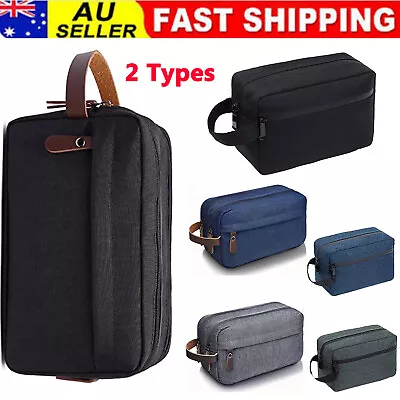 Mens Toiletry Bag Travel Wash Case Shower Bathroom Cosmetic Storage  Waterproof • $21.99