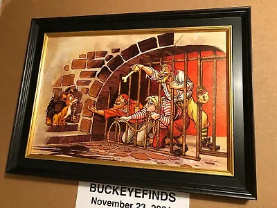 Marc Davis  Pirates In Jail Scene  Framed Canvas Giclee - Disney Parks • $724.81