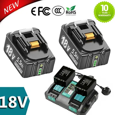 For Makita 18V Battery BL1830 BL1850 BL1860 Li-Ion LXT Cordless LED / Charger 🔋 • £25.99