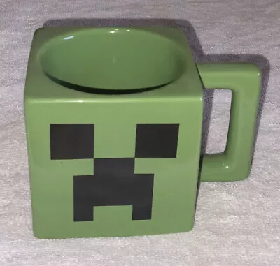 Minecraft Mug Creeper Face Video Game Ceramic Coffee Mojang Jinx Green Cube 12oz • $14.95