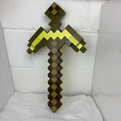 Minecraft 2 In 1 Transforming Gold Sword/Pickaxe 2014 Minecraft Sword • $20.69