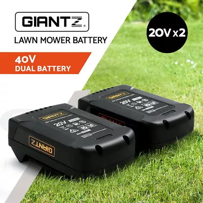 Giantz Lawn Mower 20V Battery Only Cordless Lithium Batteries 20V X2 Fits LI37 • $39.95