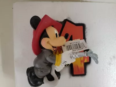 ENESCO Disney Showcase Mickey Firefighter Birthday Celebration Age 4 Figurine • $19.99