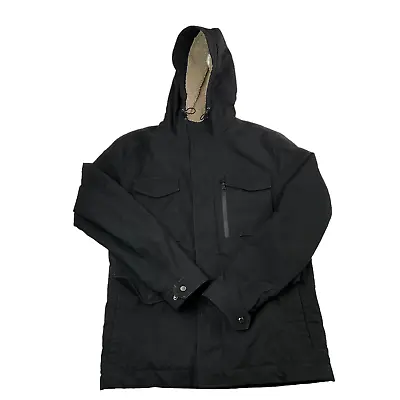 Michael Kors Women's Hooded Missy Faux Shearling Jacket Coat Black Small Pockets • $98.50