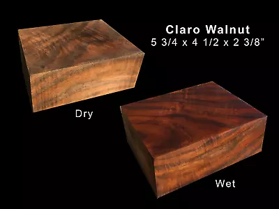 Curly Claro Walnut Blank Kiln Dried Carving Art - 5 3/4 X 4 1/2 X 2 3/8 • $25