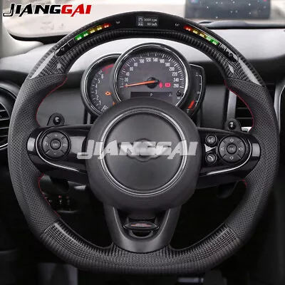 Real Carbon Fiber LED Steering Wheel For Mini F54 F55 F56 F57 F60 Cooper S/JCW • $799