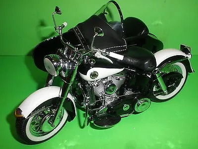 Franklin Mint 1958 Harley Davidson Duo GLIDE Motorcycle & SIDECAR 1:10 B11YF02 • $199.95