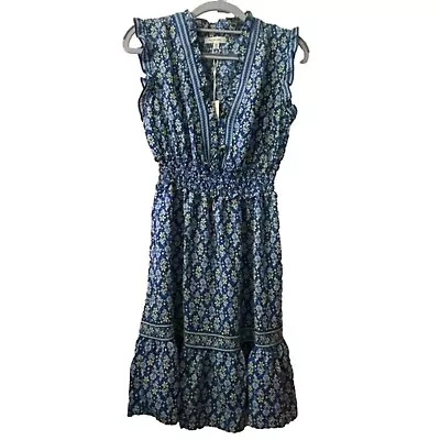 MaxStudio Blue Floral Dress NWT Sz XS • $28.50