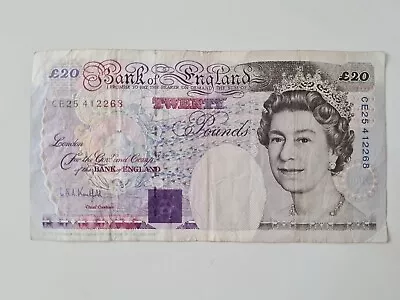 £20 Twenty Pounds Revised Series E Faraday Excellent Circulated Condition • £120