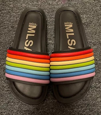 MLSA Melissa Rainbow Beach Pool Slides Sandals Women’s US Size 8 • $25