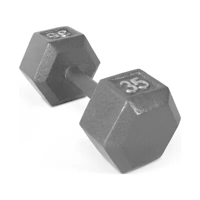 15lbs-35lbs Cast Iron Hex Dumbbell Strength Training Free Weights Single • $33.57