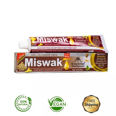 Miswak Toothpaste 5 In 1 Essential 100% Fluoride Free & Vegetable Base Organic • $9.99