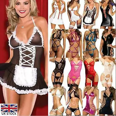 £5.46 • Buy Women Naughty French Maid Fancy Dress Costume Outfit Hen Party Bedroom Adult
