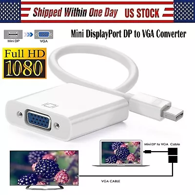 Mini Display Port DP To VGA Adapter Converter For MacBook Air Pro Mac IMac PC • $4.99