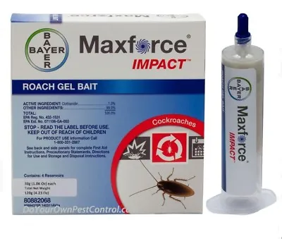 FOUR 30g TUBES - - Maxforce Impact Roach Bait - EXTERMINATOR GRADE!! • $45.95