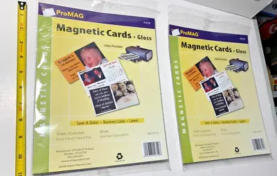 Inkjet GLOSSY Printable Magnetic Business Card 10 Sheets In A Pack 20 Sheets • $25.99